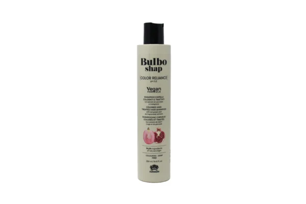 Farmagan Bulbo Shap Color Reliance šampūnas dažytiems plaukams su raudonųjų vynuogių ir granatų ekstraktais 250 ml.