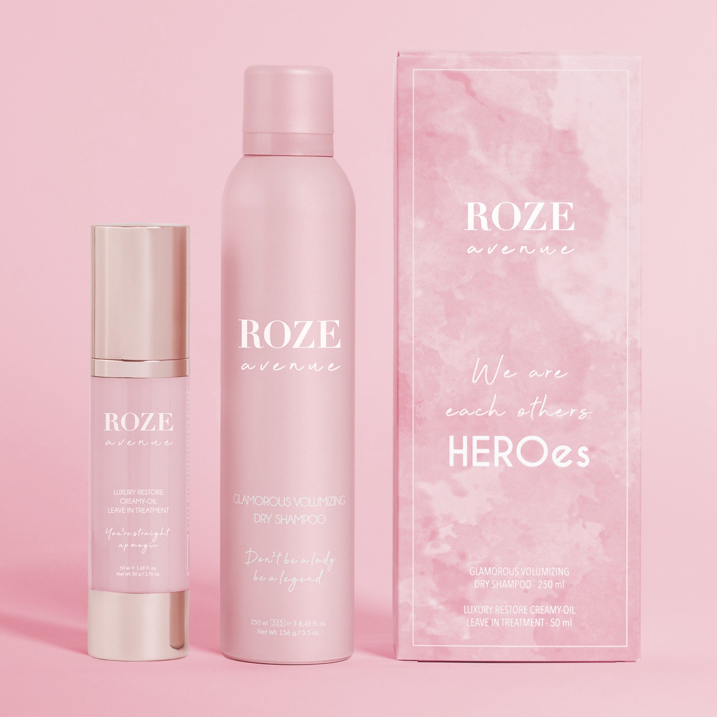 Roze Avenue - Rinkinys: sausas šampūnas + atstatomoji kaukė