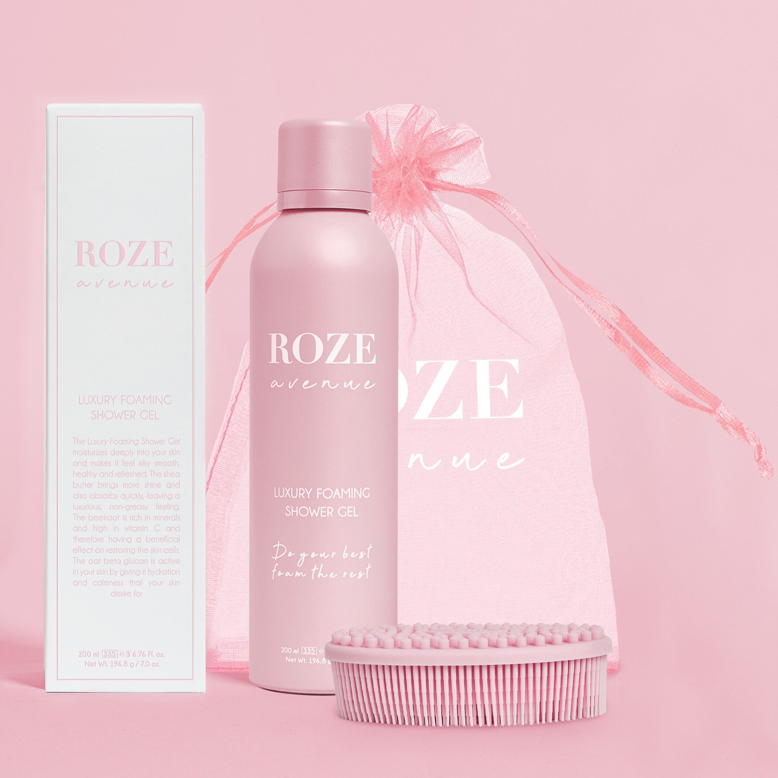 Roze Avenue - Dušo želė + kūno šepetys