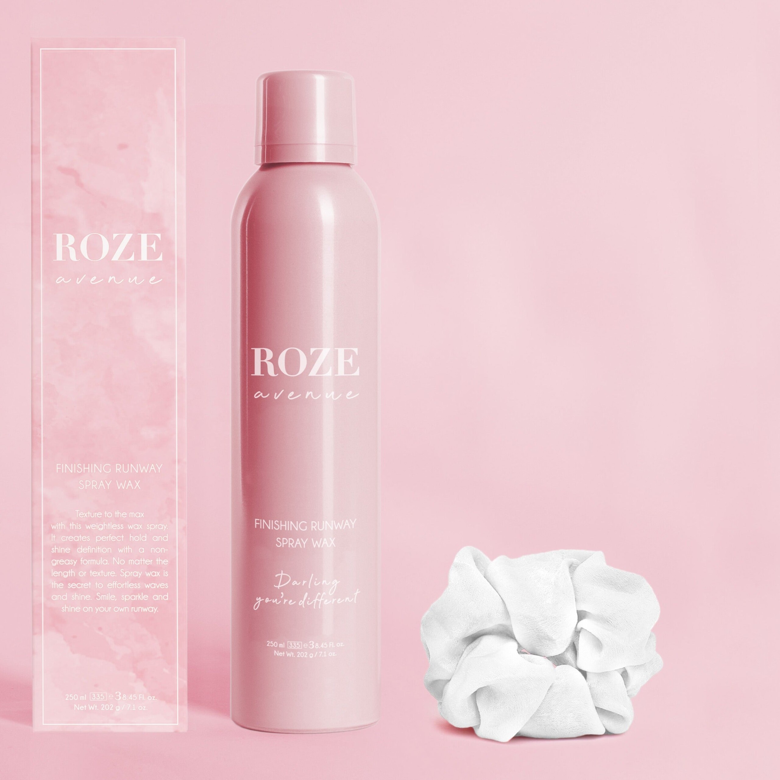 Roze Avenue - Purškiamas vaškas + plaukų gumytė