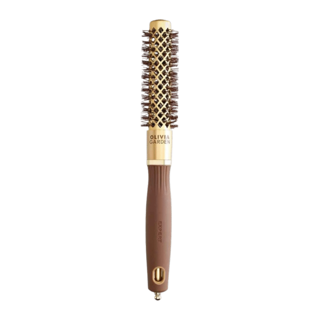 "Olivia Garden Blowout Shine - Gold & Brown" 20 mm plaukų šepetys